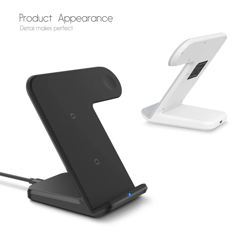 JKING 2 in 1 Charging Dock Station Bracket Cradle Stand Holder Qi Wireless Charger For iPhone XS Max XR X 8 Apple Watch 4 3 | Мобильные
