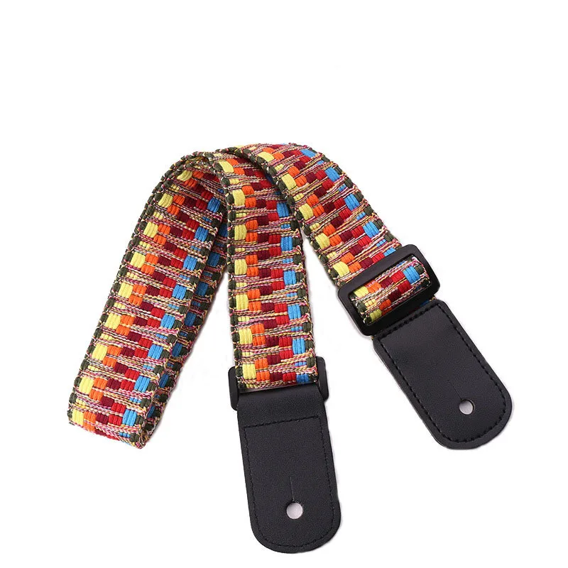 Гитарный ремешок для укулеле в национальном стиле цветные регулируемые ремешки