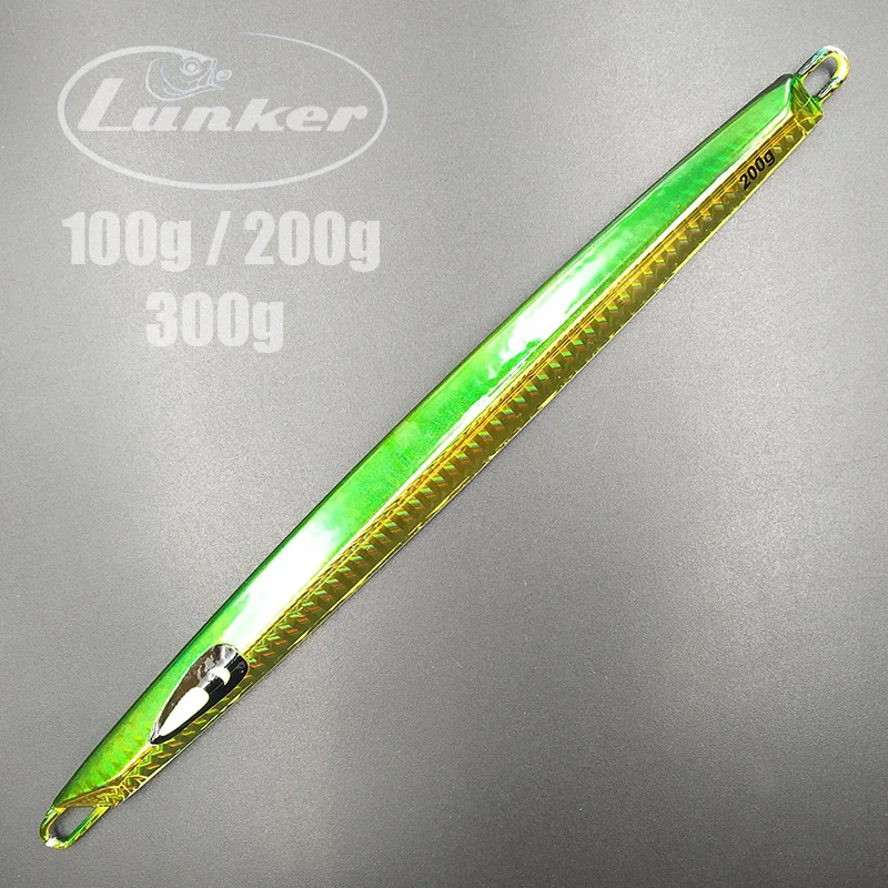 Ланкер соленой воды медленный металлический джиг светящийся 100 г 200 300 джиггинг