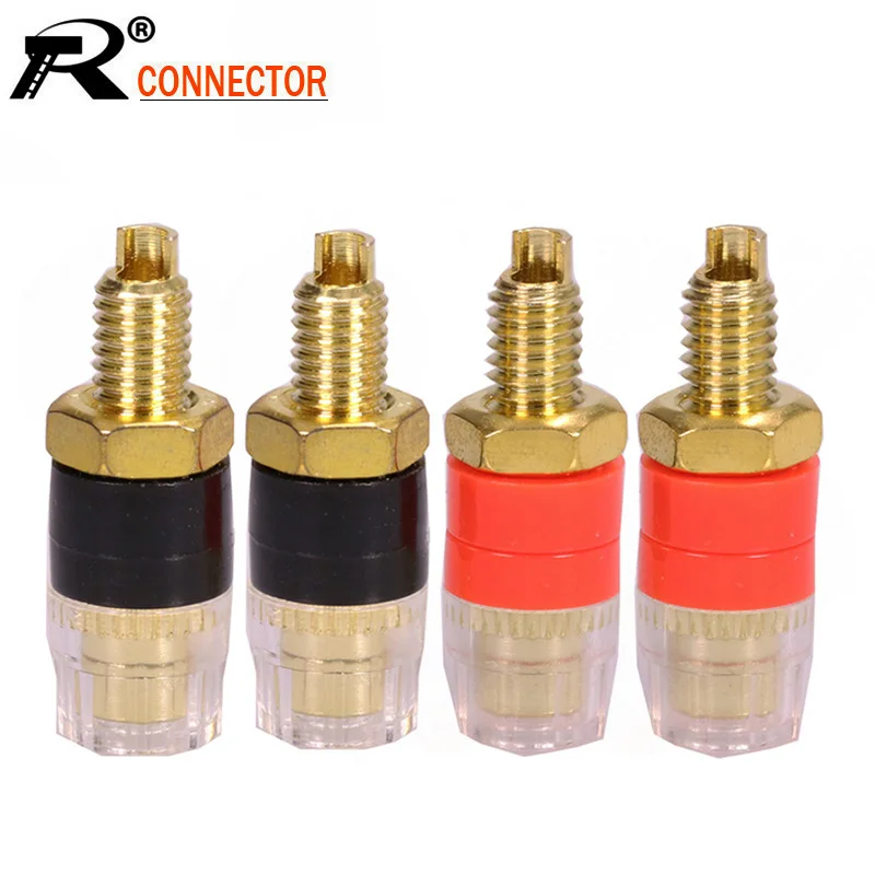 Клеммы с разъемом типа банан 10 шт./лот позолоченные клеммы для колонок 5 пар