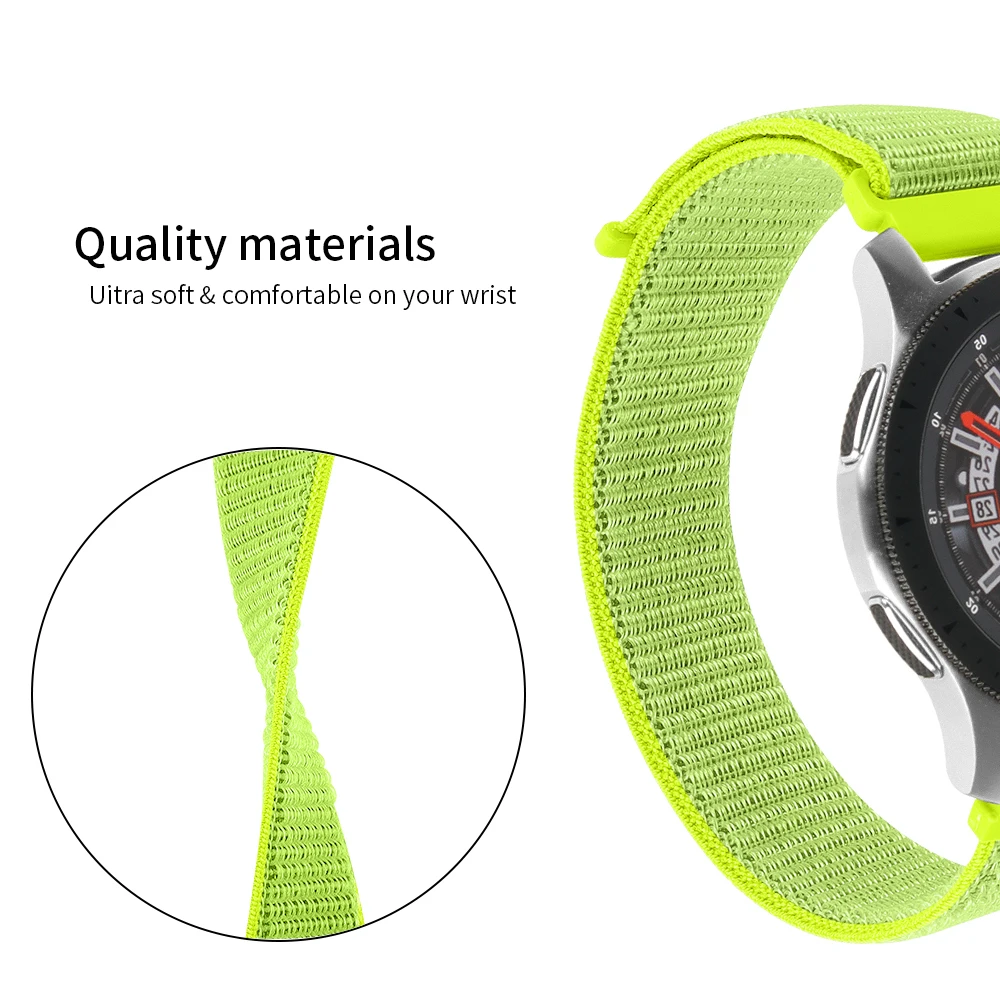 Gear s3 Frontier ремешок для samsung galaxy watch 46 мм 22 мм ремешок для часов спортивный тканый нейлоновый холщовый ремешок для часов huawei watch gt ремешок