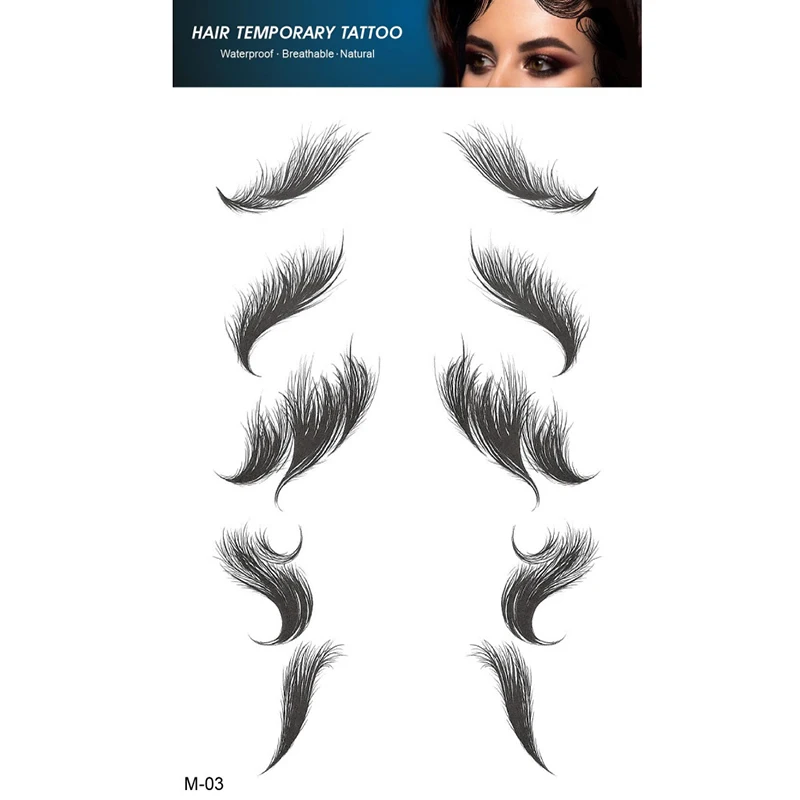 Baby Hair Edge Tattoo Stickers Temporary Hair Template Makeup Tool Makeup Edge Tattoo Edges Curly Hair Diy Hairstyling Wholesale