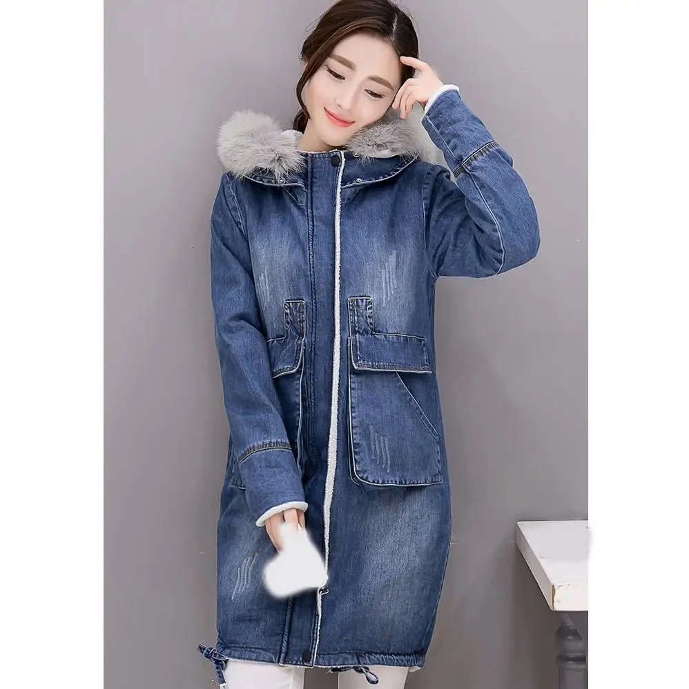 Большие размеры женские джинсовые куртки верхняя одежда Свободные теплые