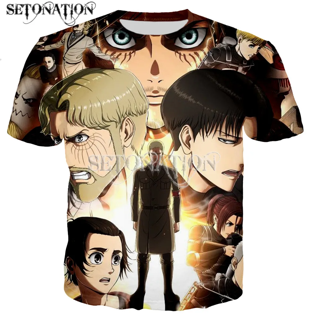 

Attack On Titan men/women New fashion cool 3D printed t-shirts casual Harajuku style tshirt streetwear tops