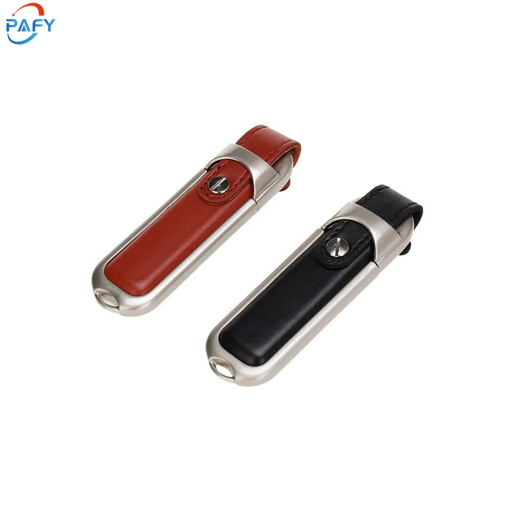 Кожаный Usb флеш накопитель объемом 4 ГБ 8 16 32 64 металлическая Флешка 128 2 0 карта