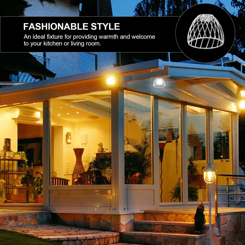 

1Pc Metal Retro Light Shade Lampshade Chic Light Accessory Silver