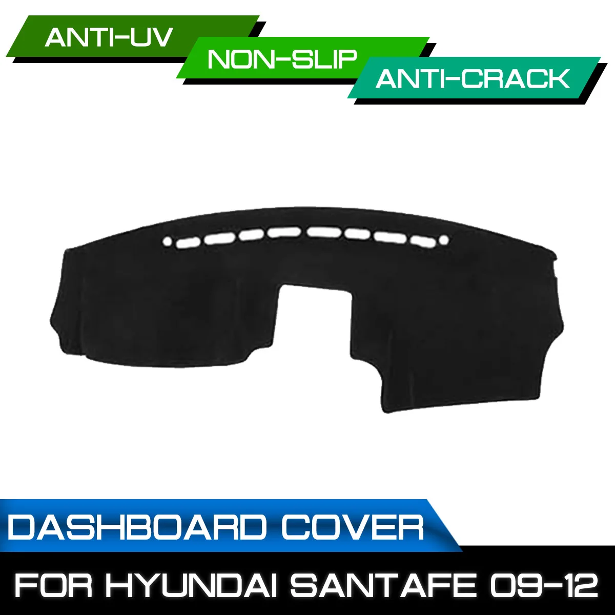 

Коврик для приборной панели автомобиля Hyundai Santafe 2009 2010 2011 2012, нескользящий коврик для приборной панели с защитой от ультрафиолета