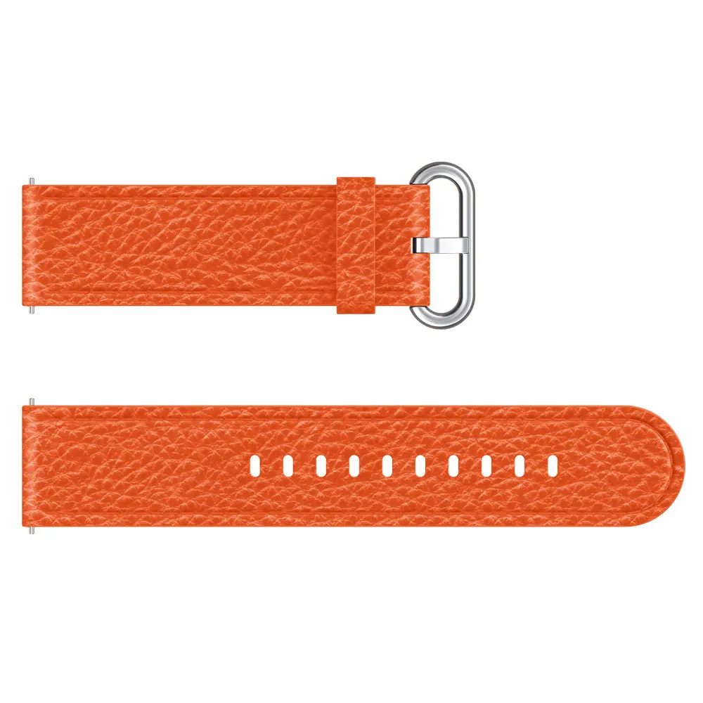 Orange Classic Luxury Leather Straps Watchband Wristband For Samsung Gear S3/For Huawei Watch GT 46mm/Amazfit GTR 47mm Smart Wriststrap - Цвет ремешка: Orange