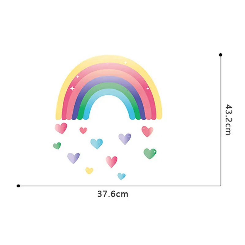 

1PC Cute Wall Poster Hand-painted Color Window Door Sticker Simple Nursery Stickers Wallpaper Children's Room Decoration