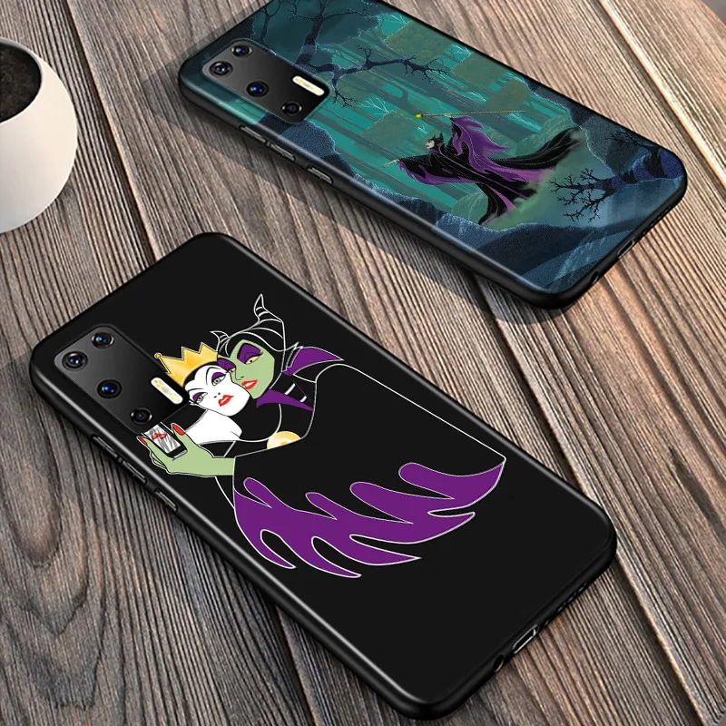 

The witch maleficent For Huawei P40 P30 P20 Pro P10 P9 P8 Lite E Plus 5G 2019 Phone Case Bright Black Silicone Cover