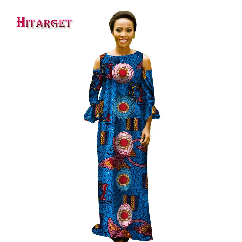 

2018 New Bazin Riche African Dresses for Women Print long dress plus size 5XL 6XL African Dashiki Women Clothing WY2512