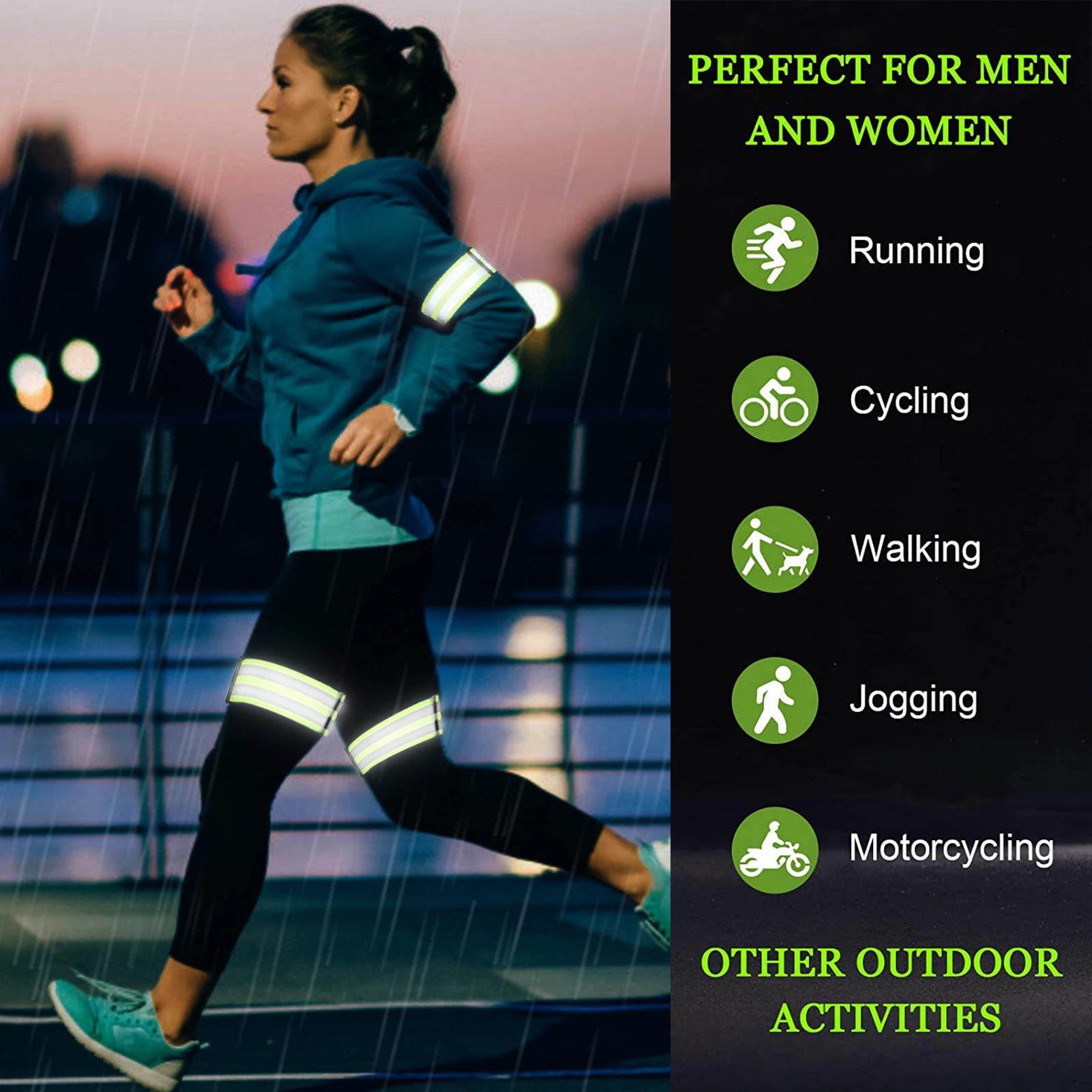 

Night Running Reflective Bracelet Reflective Ring Reflective Wrist Strap Traffic Safety Warning Protection