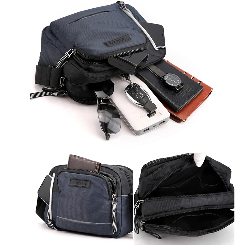 Модная новинка 2021 нейлоновая Мужская Диагональная Сумка через плечо