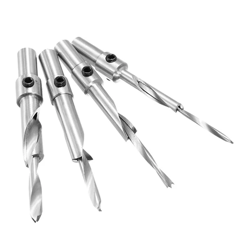 

3/4/5/6mm Wood HSS Salad Drill 10mm Shank Countersunk Step Drill Bit High Hardness Woodworking Handtool For Wood Hole Punching