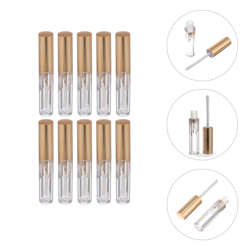 

10Pcs Subpackage Lip Tube Lipstick Tube Cylindrical Gloss Tube Lip Container