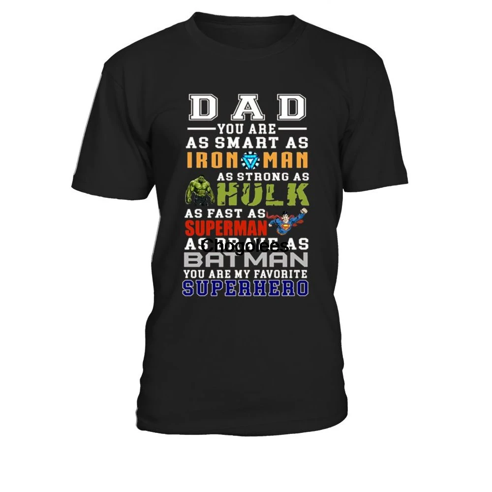 Мужская футболка с супергероями папа ты мой любимый |