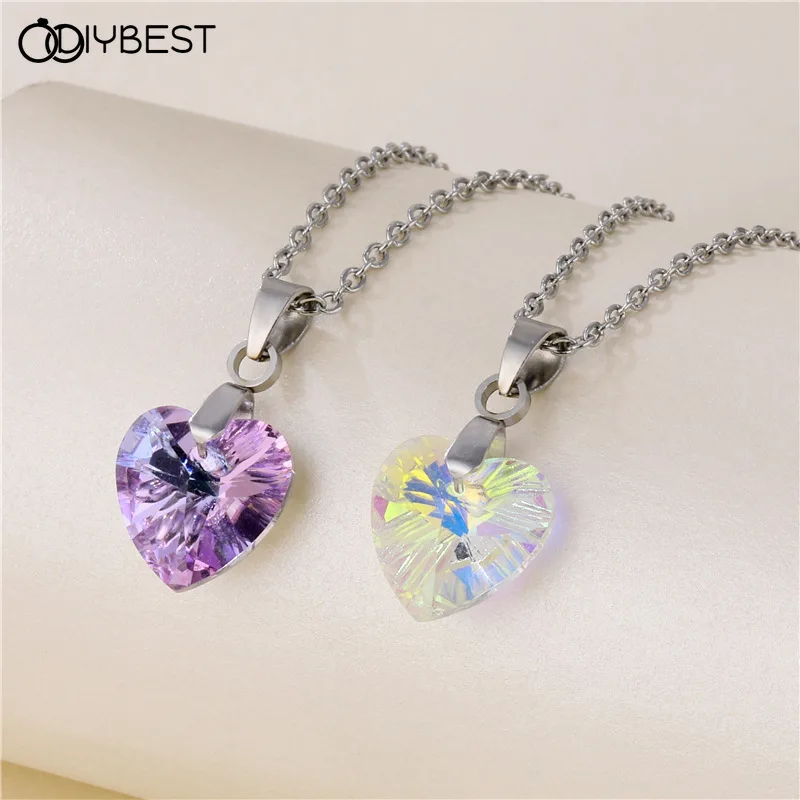 

Luxury Shiny Crystal Titanic Mini Heart of The Sea Pendant Necklace for Women Girl Silver Color Choker Wedding Jewelry Gift 45cm