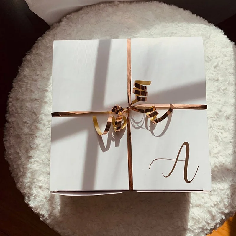 6 шт заказных подарочных коробок с инициалами для подружки невесты