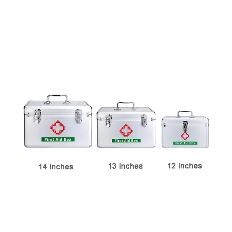 

Household First Aid Kit Aluminum Alloy Medical Kit Portable First Aid Medical Kit Medical Visiting Box Medicine Storage Box