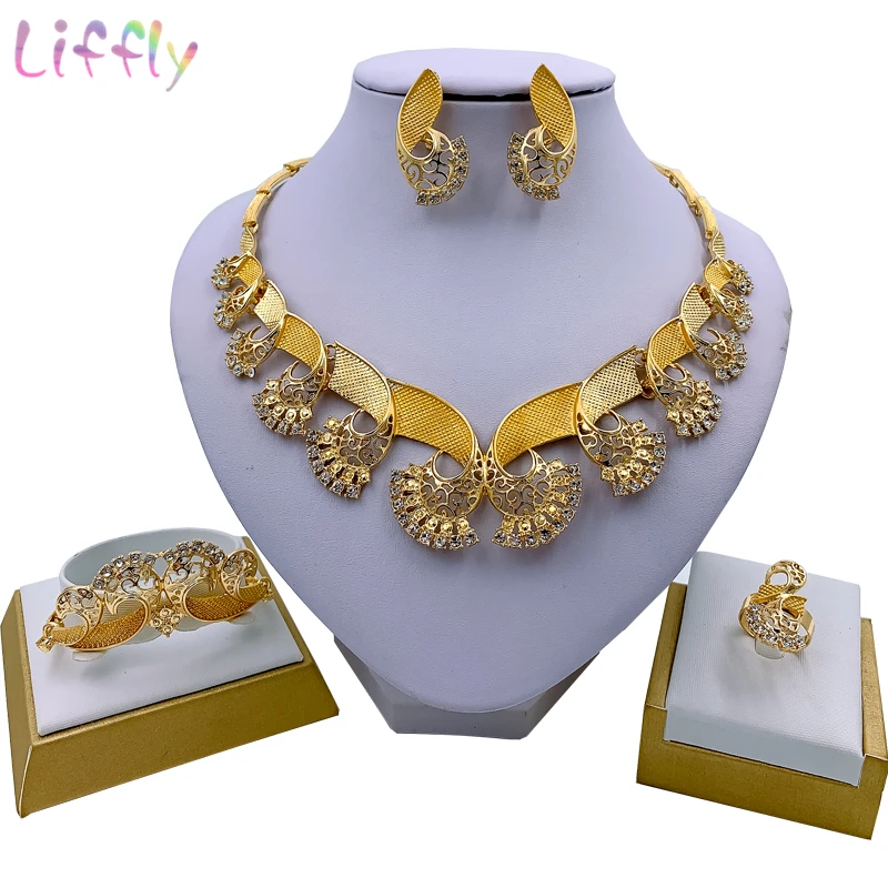 Индийские Модные Ювелирные наборы для женщин ожерелье браслет классические