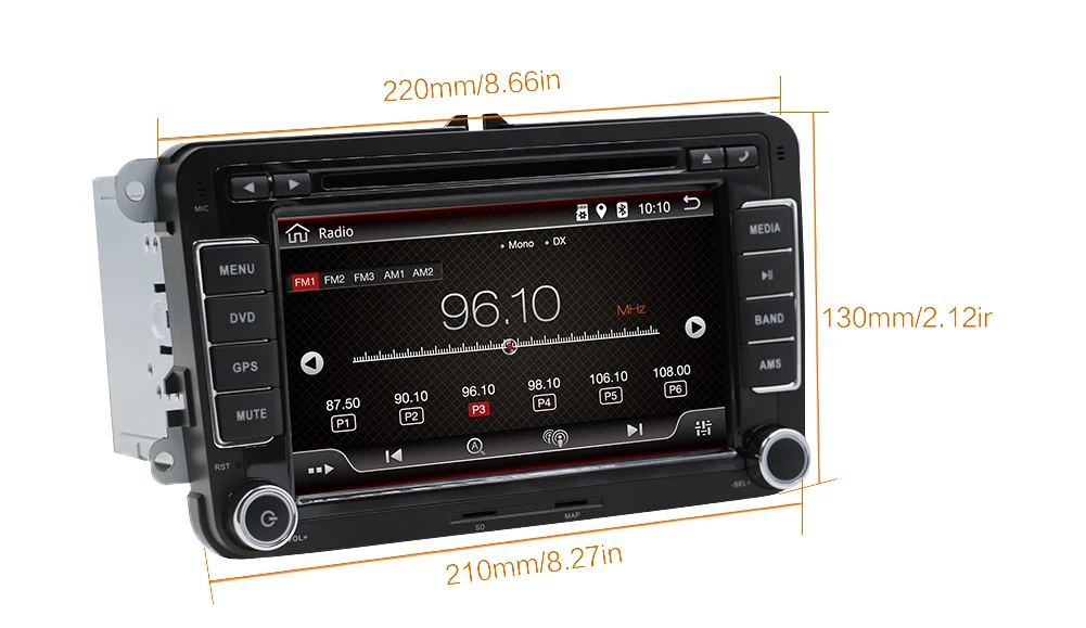 Автомагнитола 2 Din DVD GPS для Volkswagen Polo Golf Passat Jetta MK5 MK6 B6 B7 Eos Bettle Seat Skoda Android WIFI RDS USB DAB -