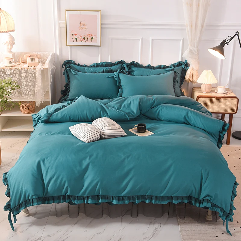 

Комплект постельного белья корейской версии для девочек и мальчиков, 4 шт., кружевная юбка с изображением шлифовальной машины, четыре предме...