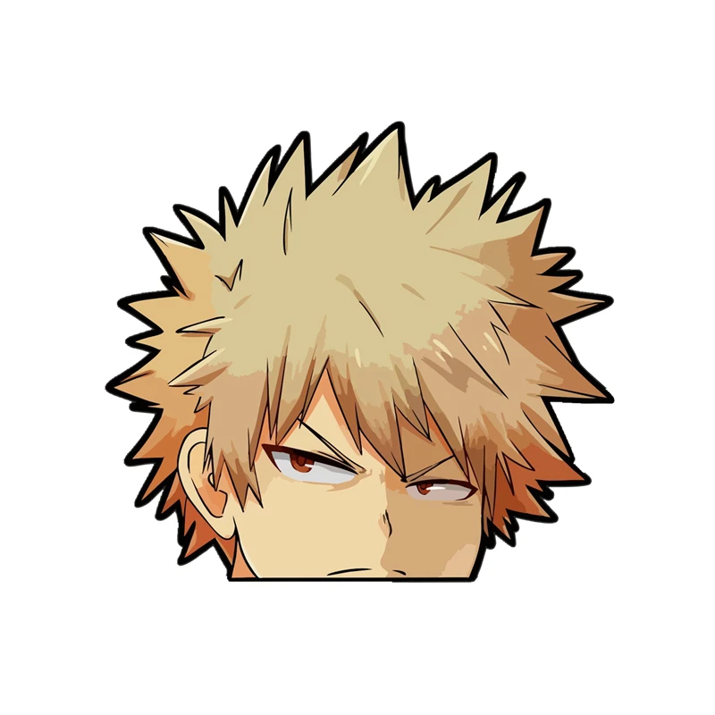 

Funny 3D for My Hero Academia BAKUGO PEEKING Peeker Car Truck Decal Bumper Window DIY Refrigerator Decor Anime Car Accessories