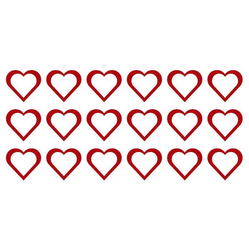 30 шт./компл. сердце Стикеры винил Обручение вечерние декор свадебный душ наклейки
