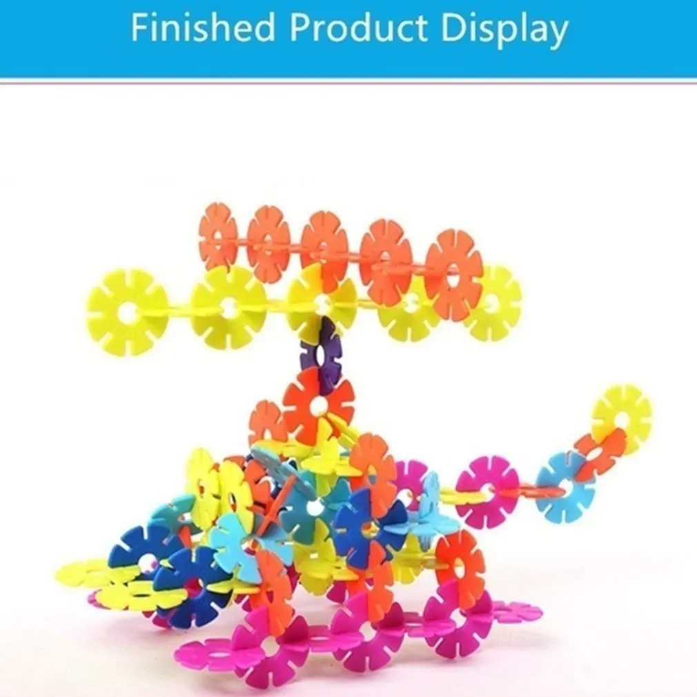 100 шт./300 шт. пластикового Снежинка соединительные Блоки строительные игрушки для