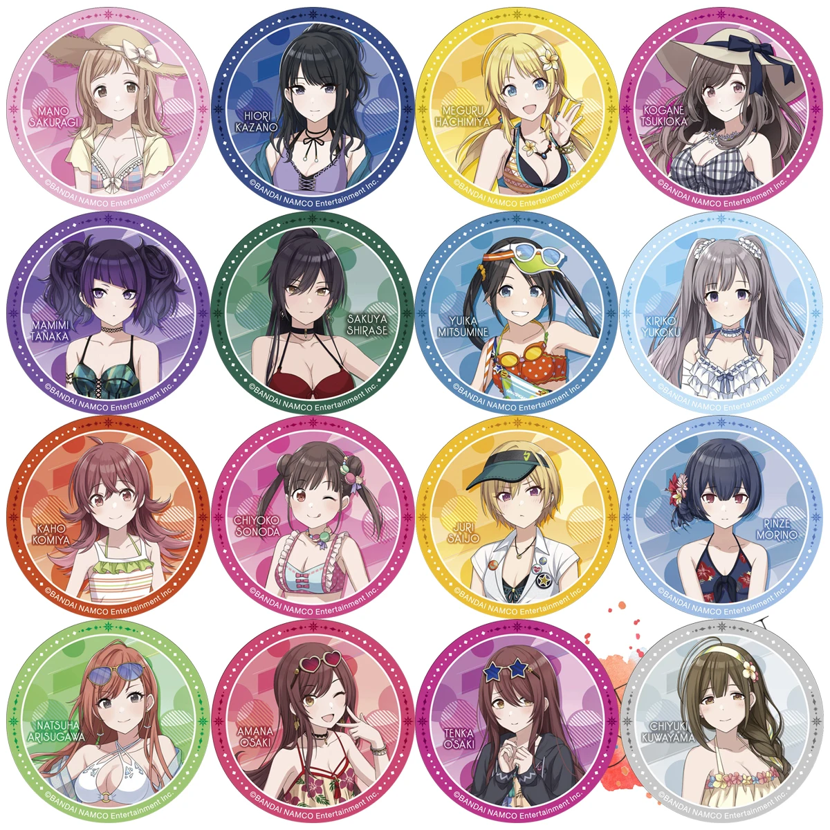 THE IDOLM@ STER аниме Idolmaster Блестящий цветной игровой значок Mano Mamimi Kiriko Yukoku Yuika Hiori Kogane металлический значок брошь на булавке