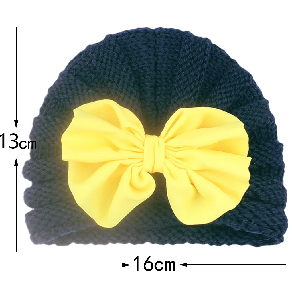 

Princess Baby Girl Hat Autumn Winter Knitted Newborn Hats Elastic Infant Bonnet Baby Beanie Toddler Kids Cap Accessories 1PC