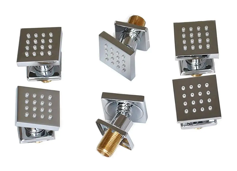 Hongdec Душ Спа латунные квадратные массажные струи спрей для душа тела