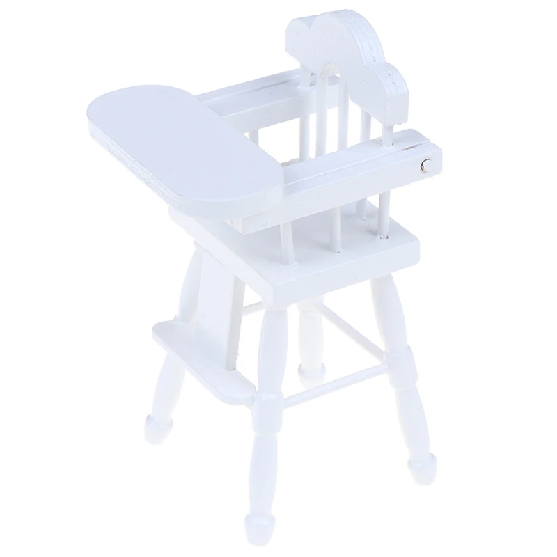 1/12 белая мебель стул портативный для ребенка обеденный игрушка кукольный домик