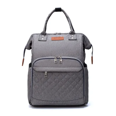 diaper bag 6 Lequeen сумка для детских подгузников для беременных с тремя бутылочками, большая емкость, сумка для детских колясок на колесиках, рюкзак для мам - Цвет: diaper bag 6