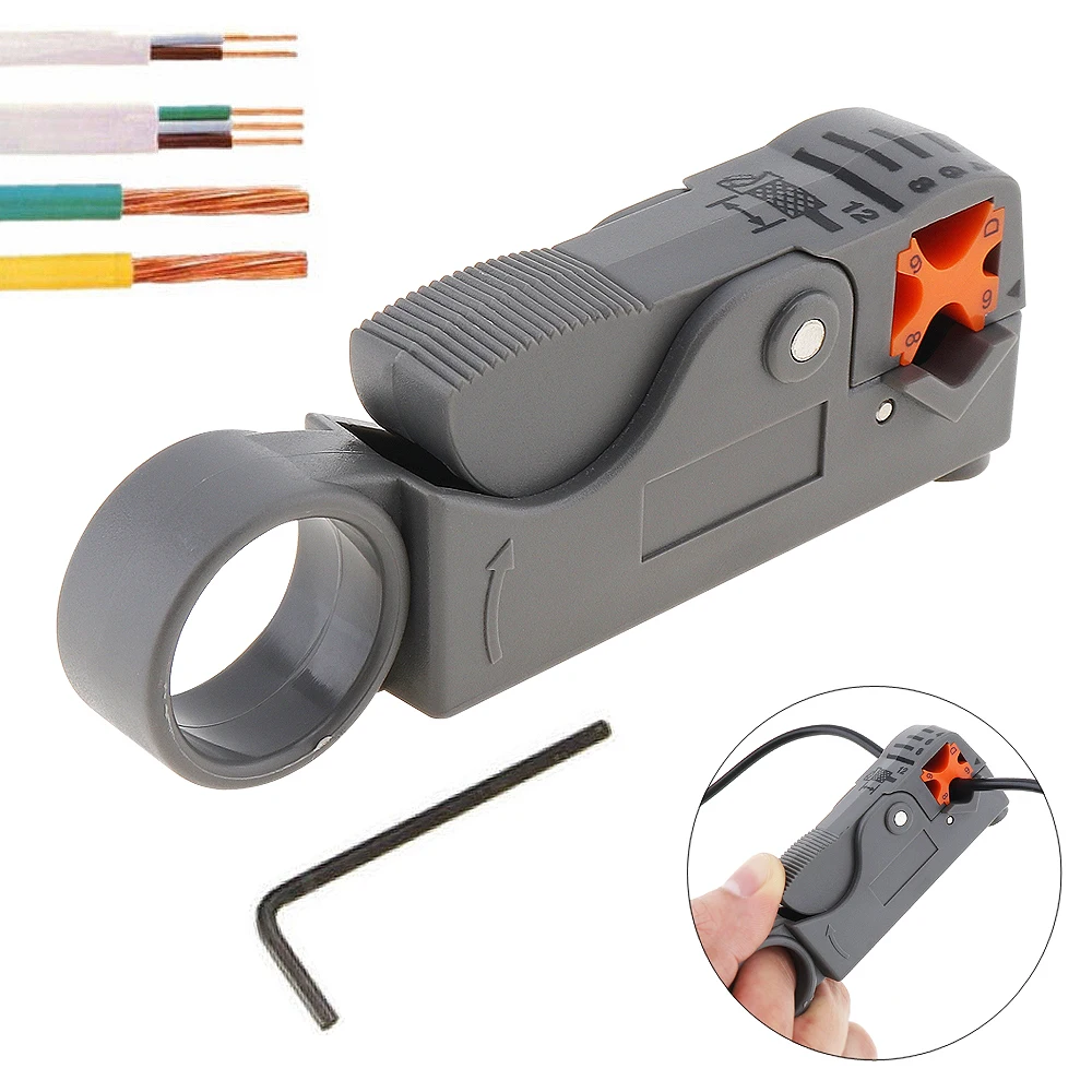 

Coaxial Cable Stripper Pliers Tool Wire Nippers Network Mini Automatic Wire Stripper Hand Tool For RG-58/59/62/3C/4C Cables