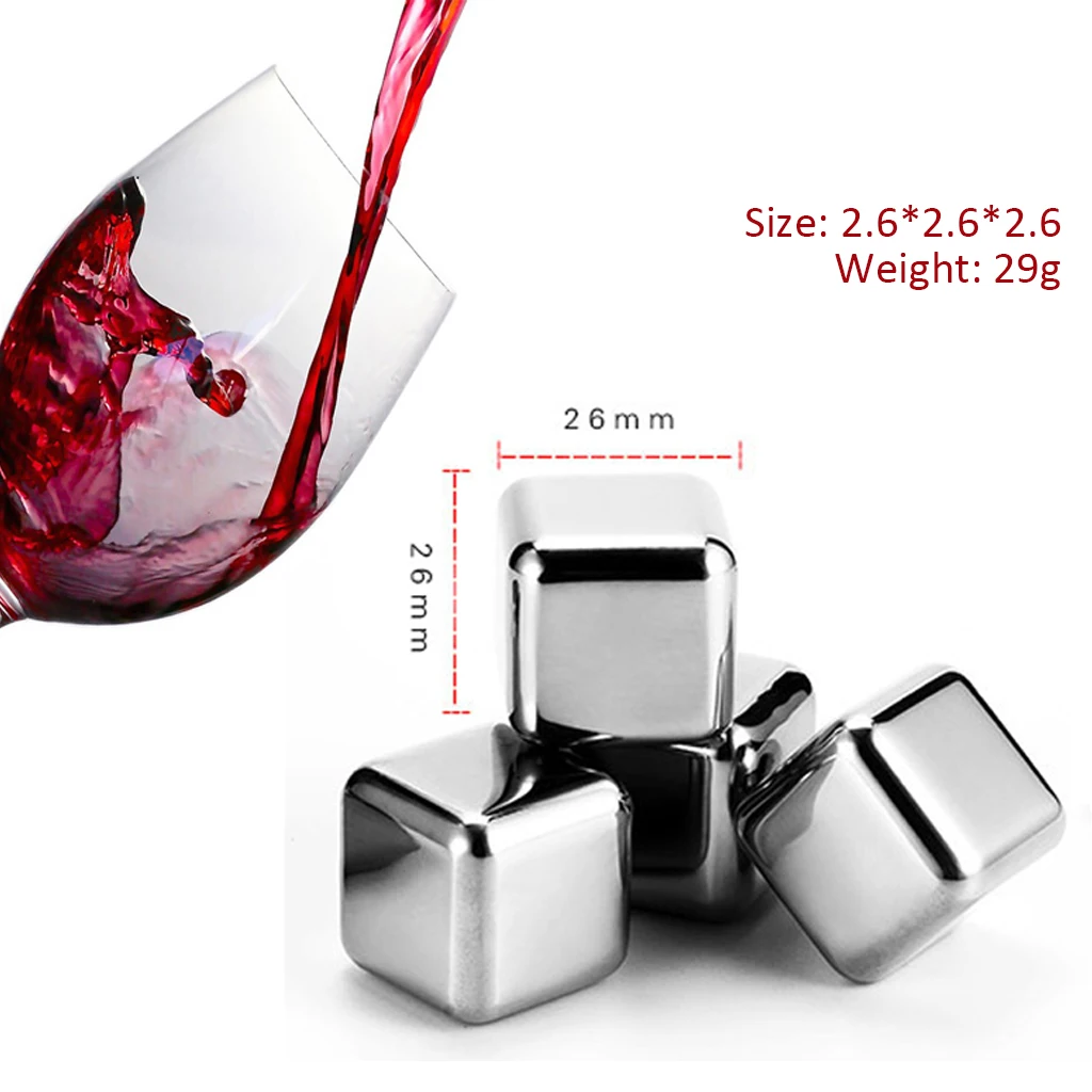 Горячая распродажа Нержавеющая сталь кубики льда многоразовые охлаждающие