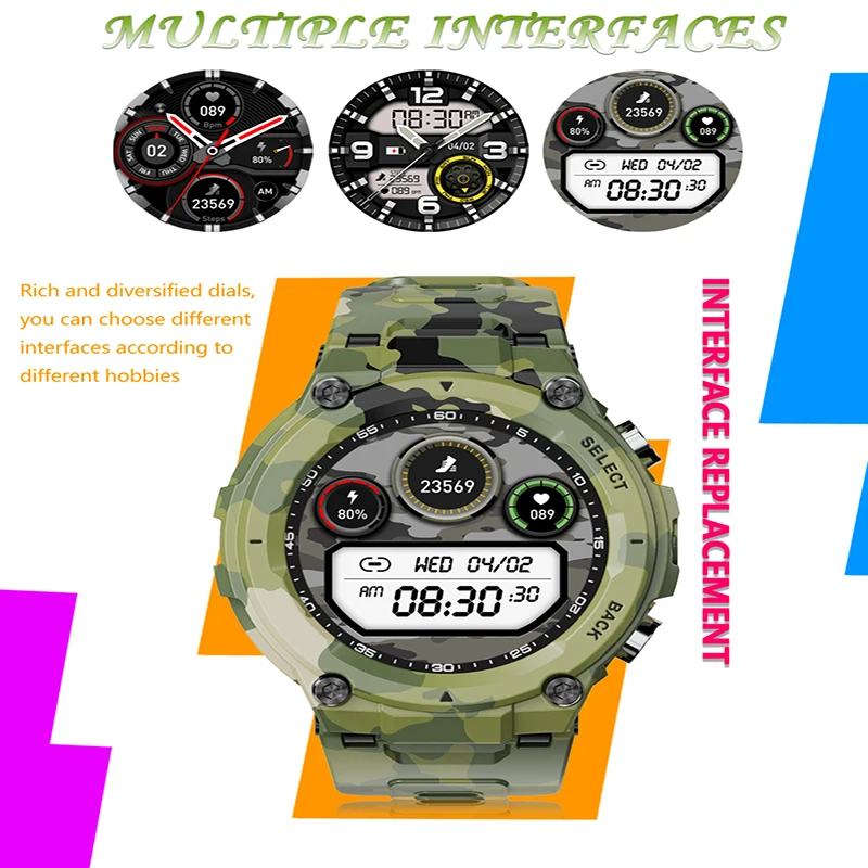 

Smart Watch Heart Rate Blood Pressure Bluetooth Waterproof Men and Women Sports Fitness Tracker Multilingual Smartwatch Q998k