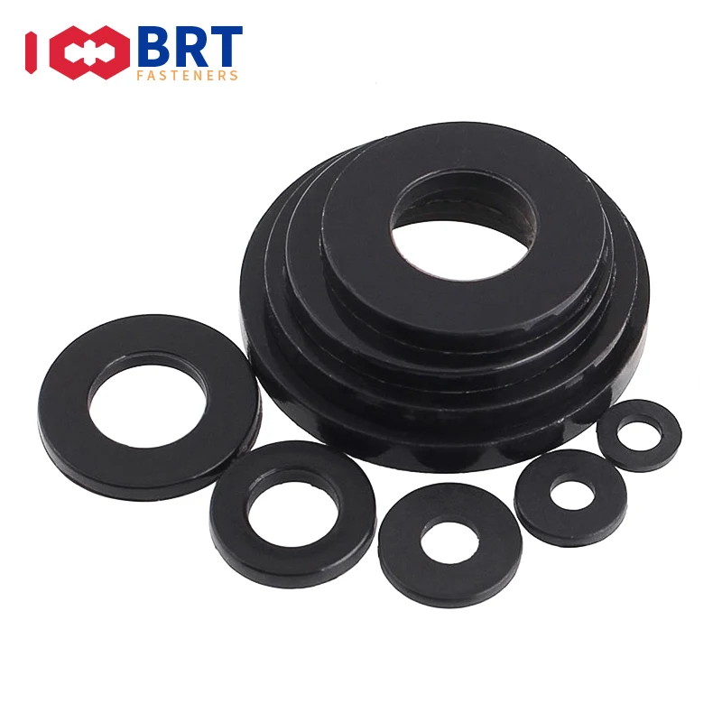 100pcs M2 M2.5 M3 M4 M5 M6 M8 M10 M12 M14 M16 M18 M20 White Black Plastic Nylon Flat Washer Plane Spacer Insulation Gasket Ring |