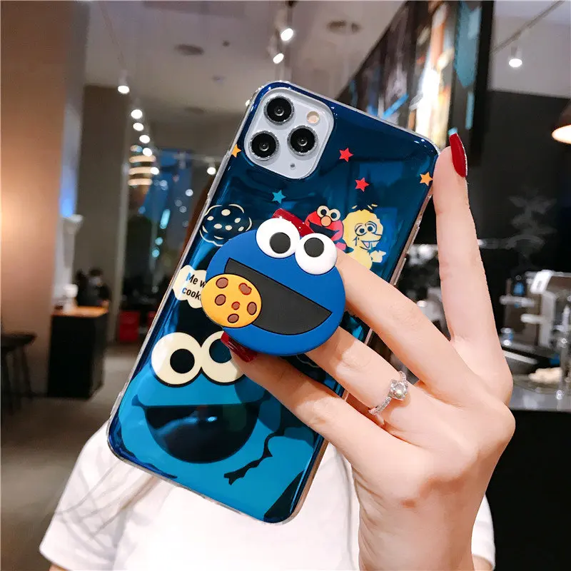 Милый чехол Elmo с изображением печенья и монстров для iphone 12 11 7 8 Puls X XR XS Max футляр