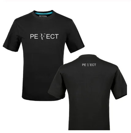 

NEW Creative design RF roger federer logo t shirt solid color cotton T Shirt Men's New Arrival Style Short Sleeve Men t-shirt