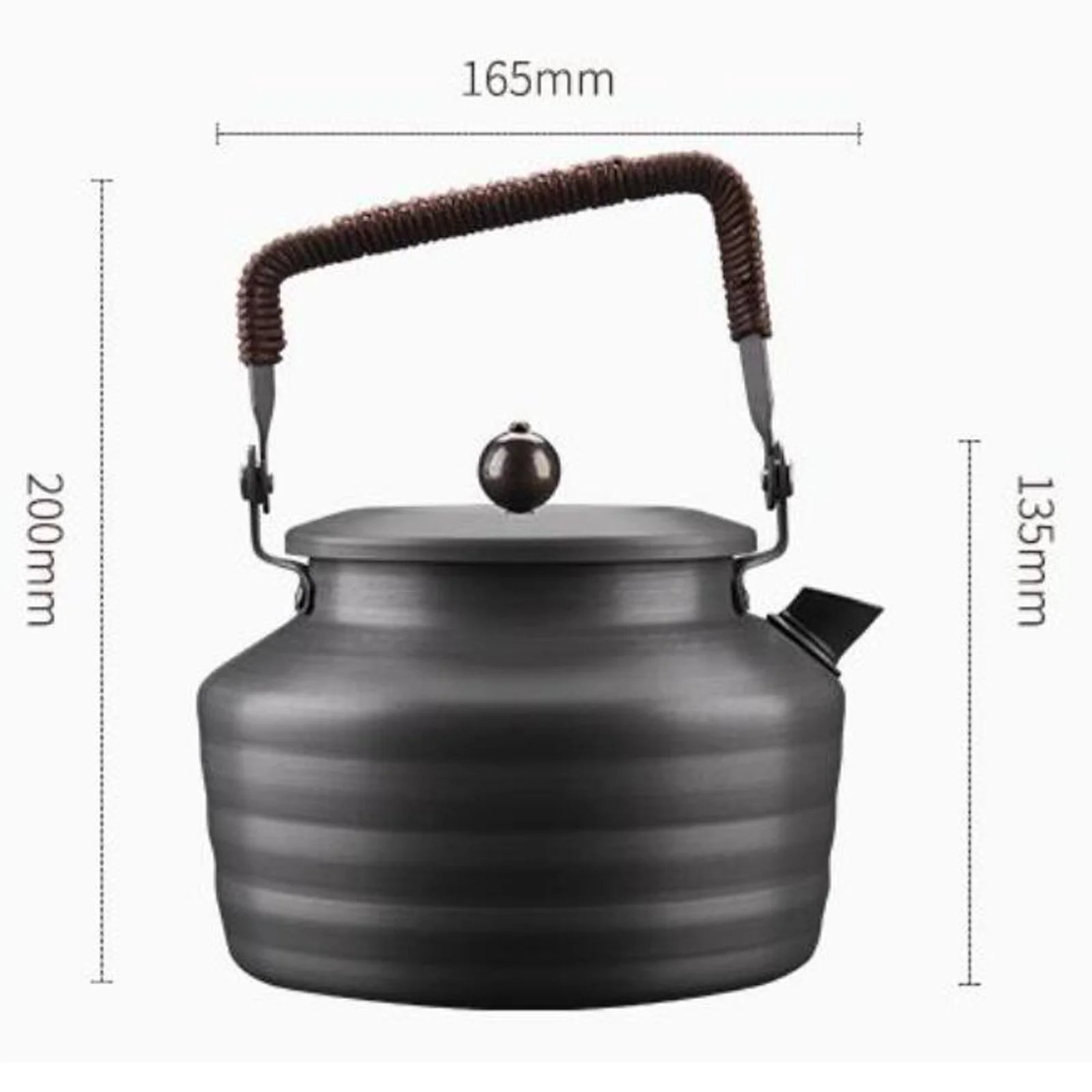 

1.3L Outdoor Camping Water Kettle Teapot Coffee Pot Tableware Open Fire Cookware For Picnic Camping Hiking Backpacking Travel