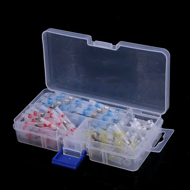 100 шт. 26 10AWG Ассорти припоя рукав термоусадочная Стыковая проволока +