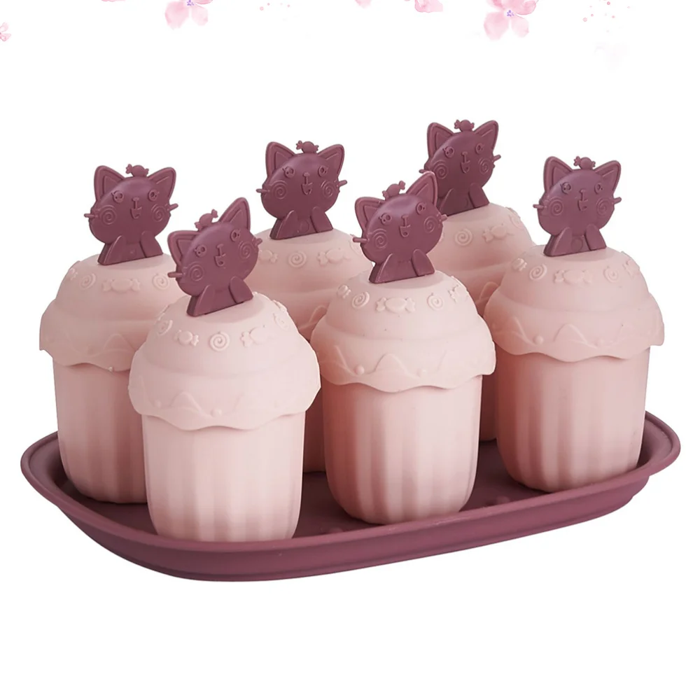 

1 Set DIY Ice Cream Mold Useful Ice Mold Multi-functional Ice Model Ice Cream Making Tool for Home Use (6Pcs Cat Design,)