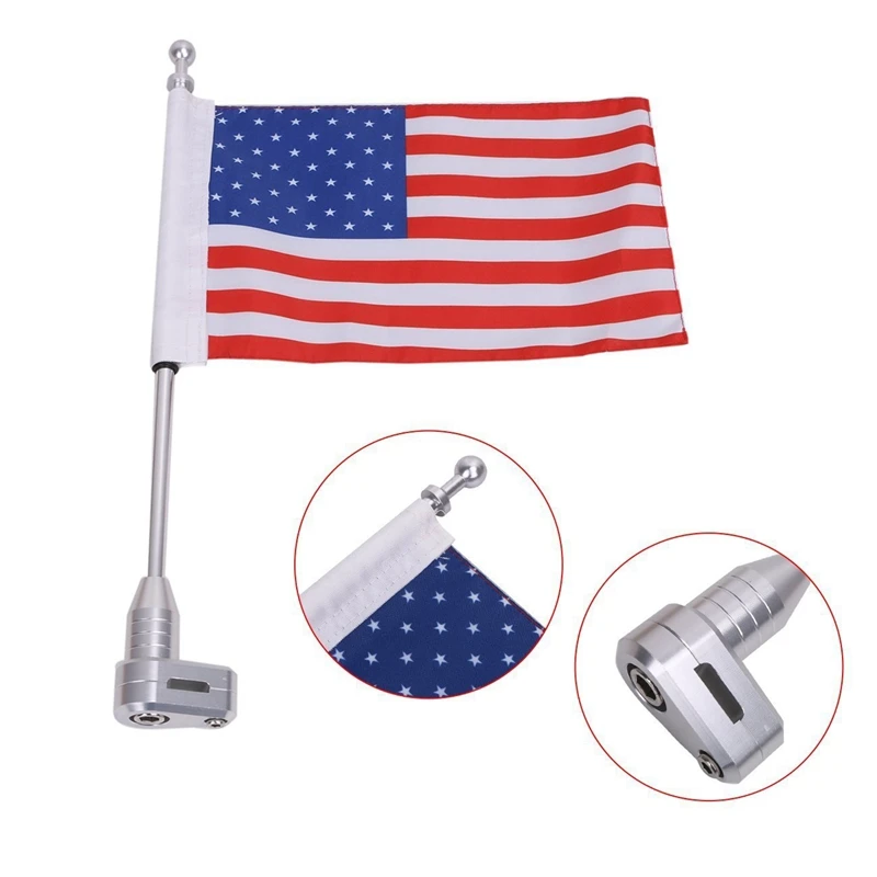 Универсальный мотоцикл американский флаг вертикальный полюс багажная стойка
