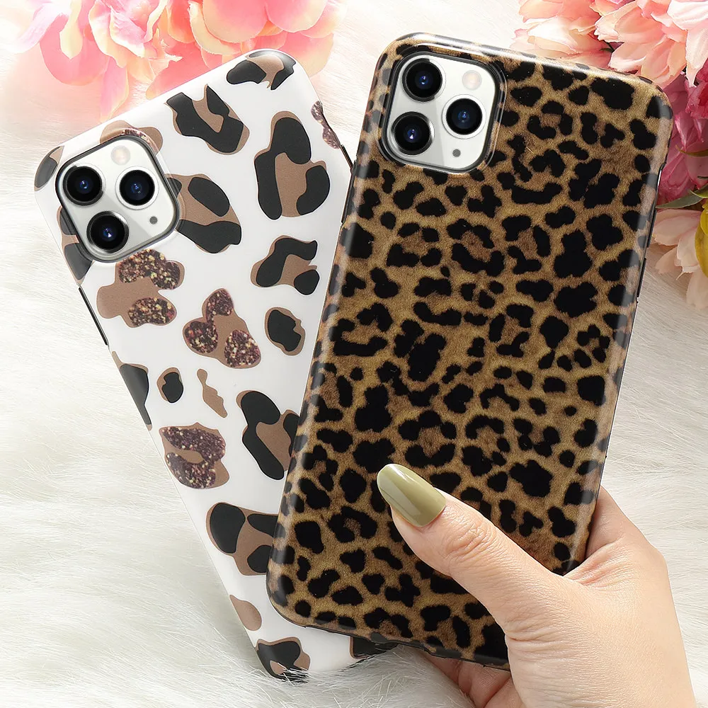 L FADNUT девочек Стильный Леопардовый милый мягкий чехол для телефона iPhone 11 Pro Xs Max Xr X