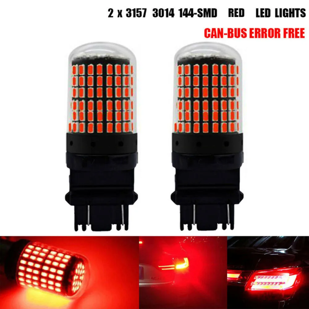 

Set LED Lights Red 360 Degree Built-in Replacement Accessories Auto 2Pcs DC 12V-24V