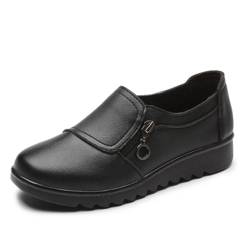 CEYANEAO Модные женские кожаные туфли на плоской подошве повседневные Нескользящие