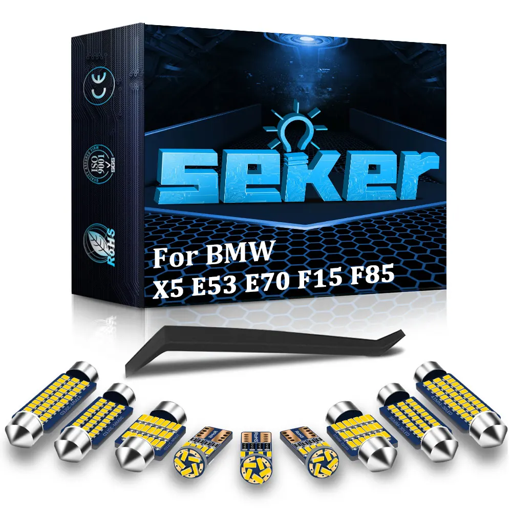 

Seker Canbus For BMW X5 E53 E70 F15 F85 Interior LED Vehicle Lights Car Inside Parts Map Dome Trunk Error Free Lamp Bulb Kit