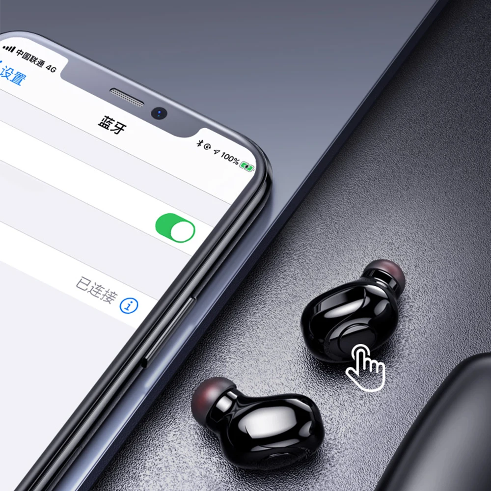 Tkey TWS Bluetooth 5 0 гарнитура светодиодный дисплей беспроводные наушники с микрофоном