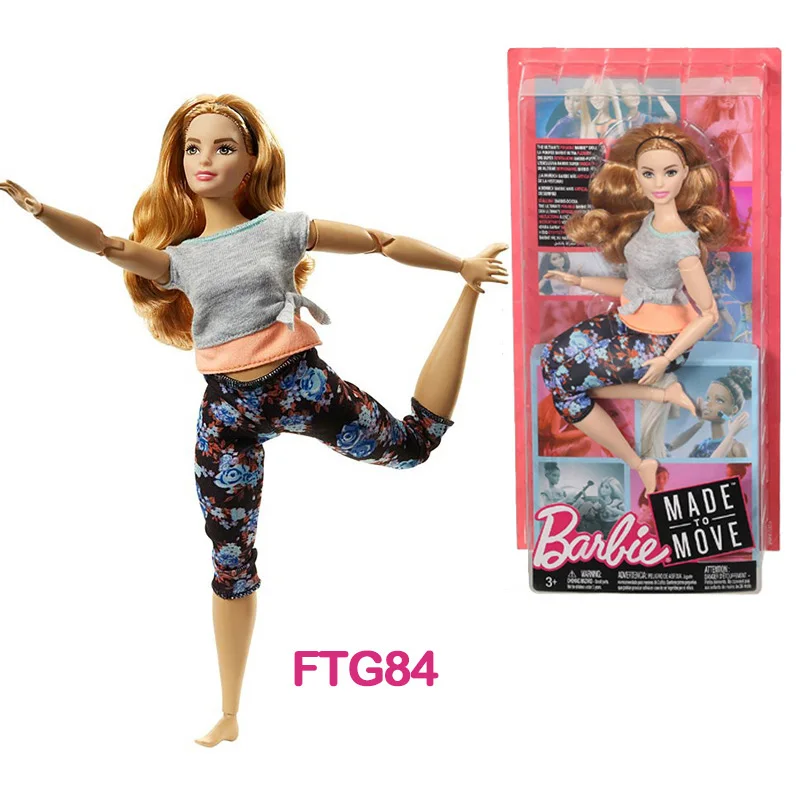 FTG84 Кукла Барби, спортивный набор для йоги, 22 сустава, все движения, дни рождения, подарки для девочек, для детей, игрушки для детей, новые куклы - Цвет: FTG84